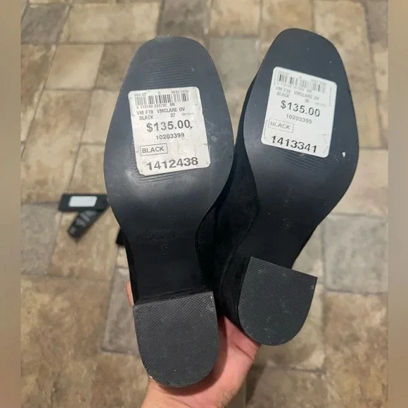 Vero Moda Black Over The Knee Boots Block Heel Stretch Thigh High Boots Women - Picture 5 of 9